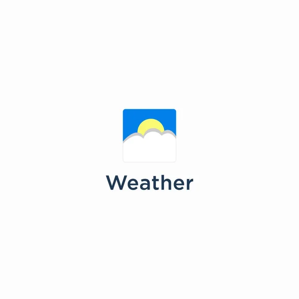 Vector Icon Modern Weather Button — Stock Vector