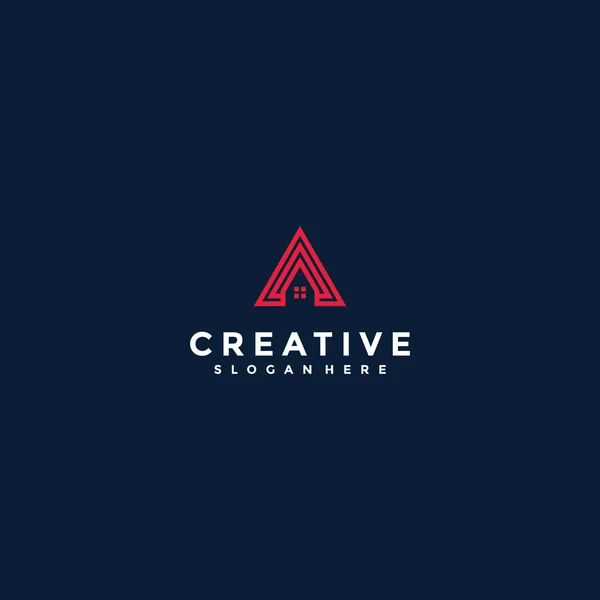 Лист Логотипу Будинку Творчий Початковий Логотип Сучасний Шаблон Логотипу Логотип — стоковий вектор