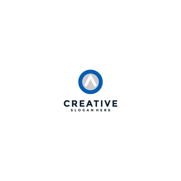 Δημιουργικό Γράμμα Ένα Λογότυπο Χρώμα Διαβάθμισης — Διανυσματικό Αρχείο