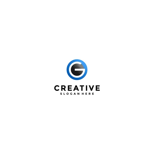 Logotipo Letra Creativa Con Color Degradado — Vector de stock