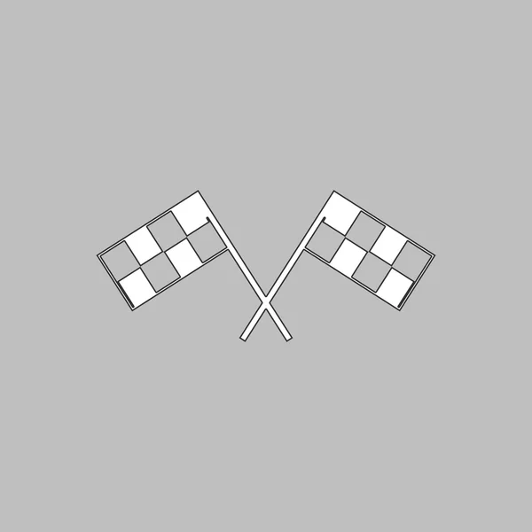 Computersymbol mit Rennflagge — Stockvektor