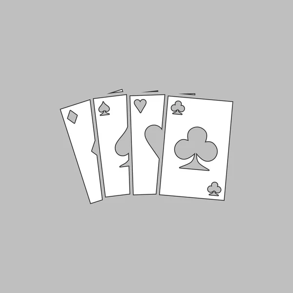 Vector de icono de poker — Vector de stock