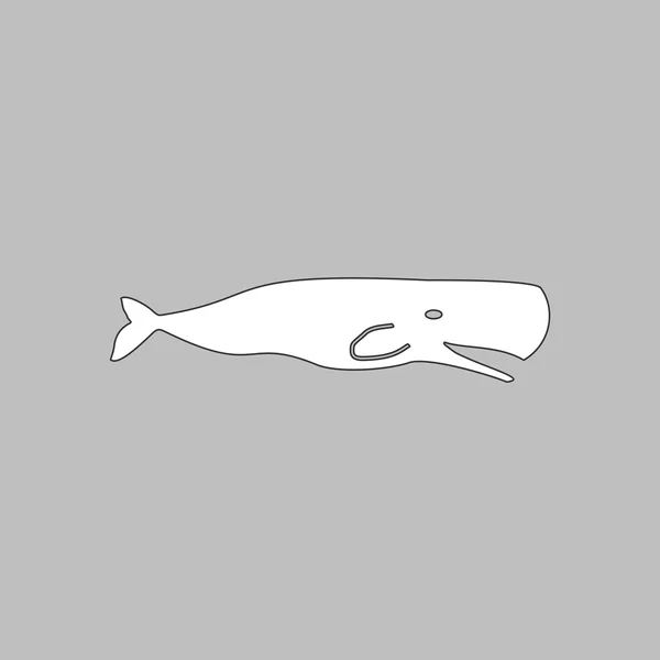 Whale dator symbol — Stock vektor