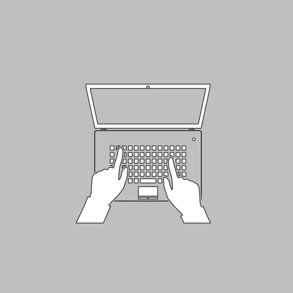 Utiliser le symbole de l'ordinateur portable — Image vectorielle