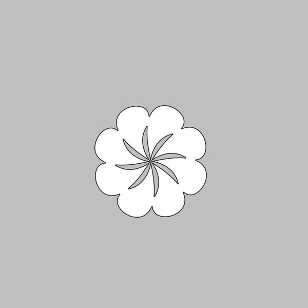 Giro símbolo de la computadora flor — Vector de stock