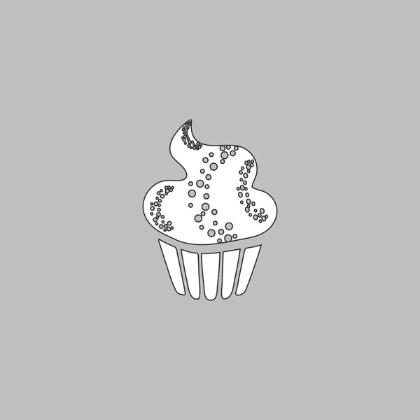 Dulce cupcake símbolo de ordenador — Vector de stock