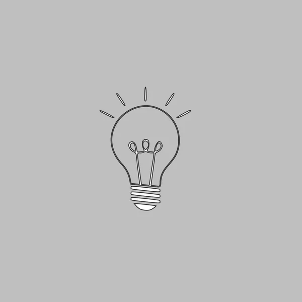 Işık lamba bilgisayar simgesi — Stok Vektör