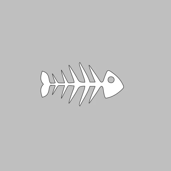 Poisson squelette ordinateur symbole — Image vectorielle