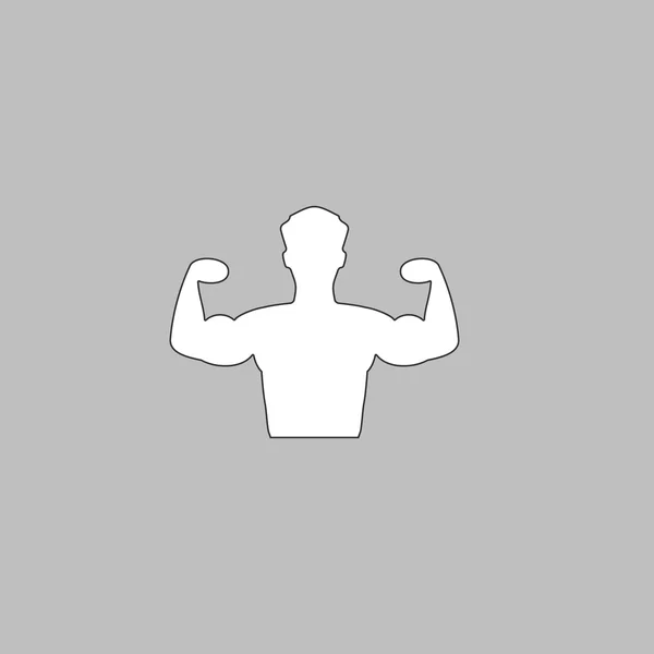 Bodybuilder symbole de l'ordinateur — Image vectorielle