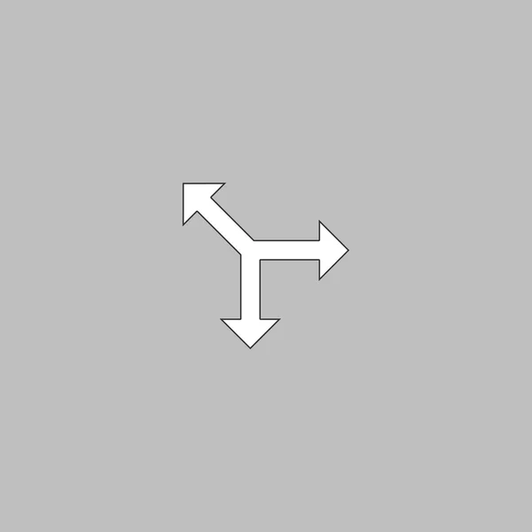 Flèche de route symbole informatique — Image vectorielle