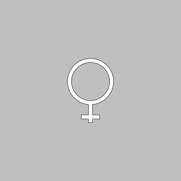 Mujer sexo ordenador símbolo — Archivo Imágenes Vectoriales