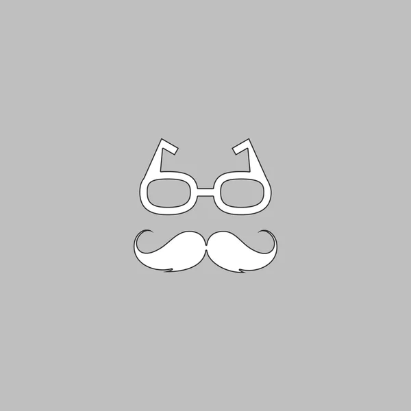 Усы и очки компьютерный символ — стоковый вектор