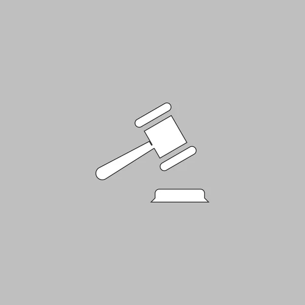 Judge gavel computer symbol — Stock Vector