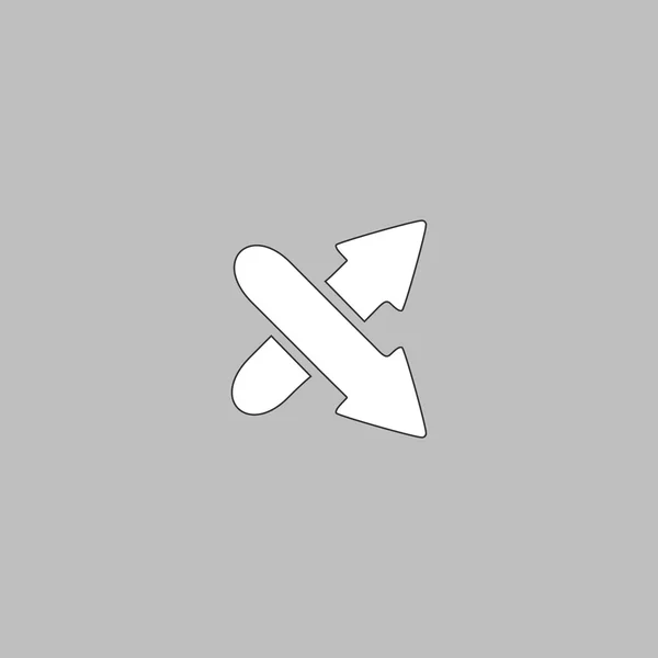 Cruce flecha ordenador símbolo — Archivo Imágenes Vectoriales