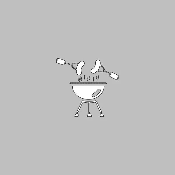 Parrilla símbolo del ordenador — Vector de stock