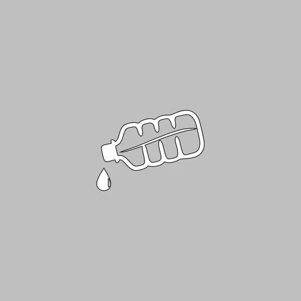 Bouteille d'eau ordinateur symbole — Image vectorielle