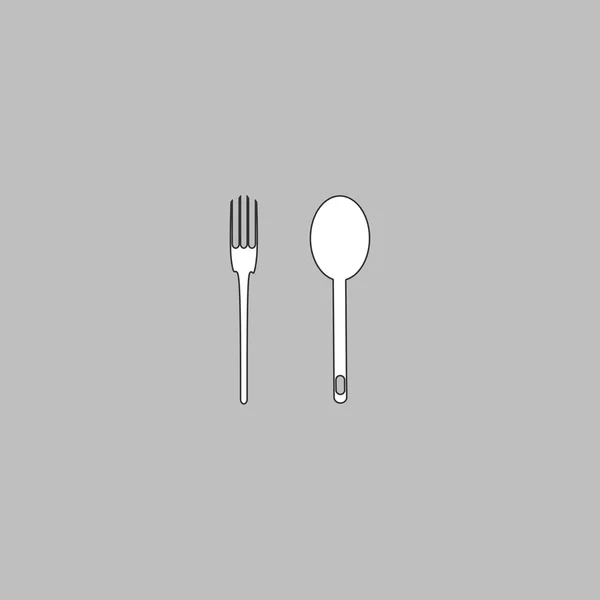 Cuillère et fourchette symbole informatique — Image vectorielle