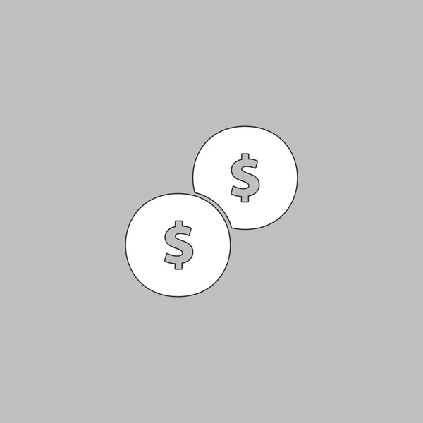 Simbolo di computer di monete — Vettoriale Stock