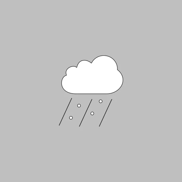 Pluie ordinateur symbole — Image vectorielle