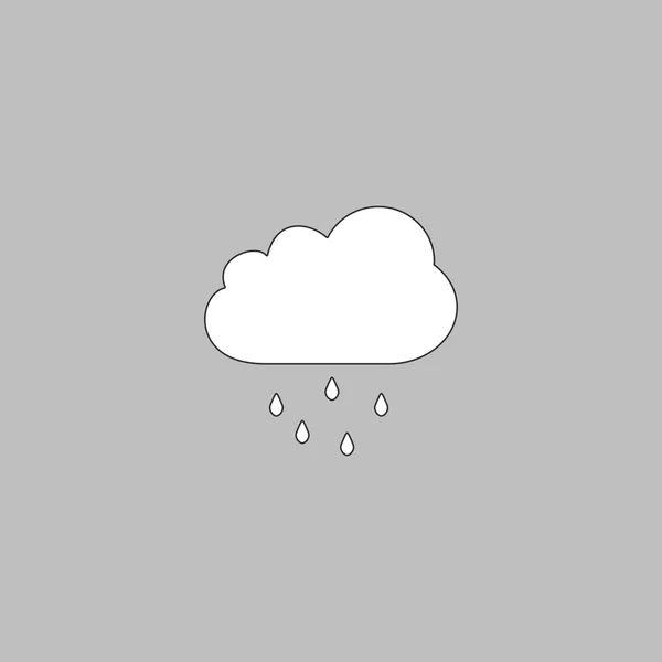 Símbolo de ordenador Rain Cloud — Vector de stock