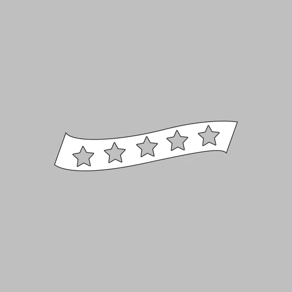 Estrela fita símbolo do computador —  Vetores de Stock