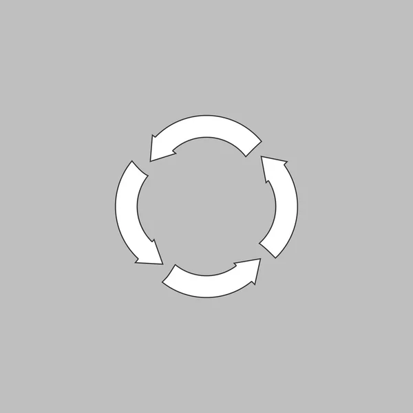 Cirkel pijlen computer symbool — Stockvector
