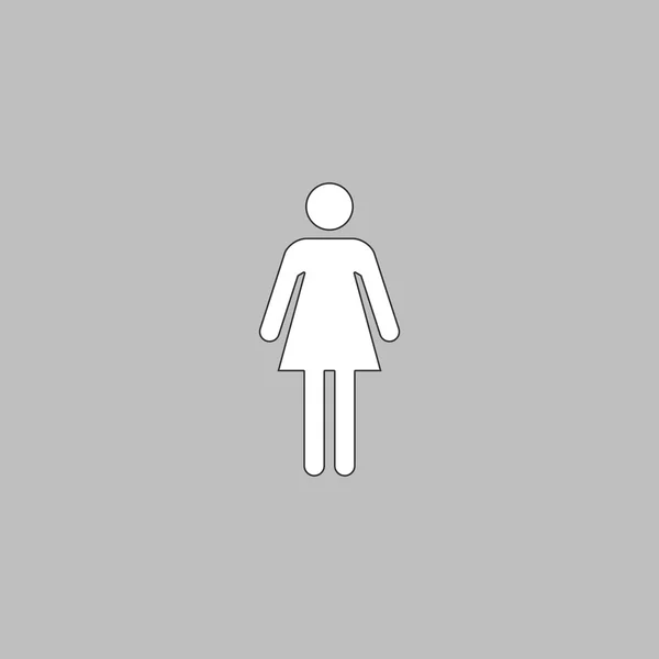 Femme ordinateur symbole — Image vectorielle