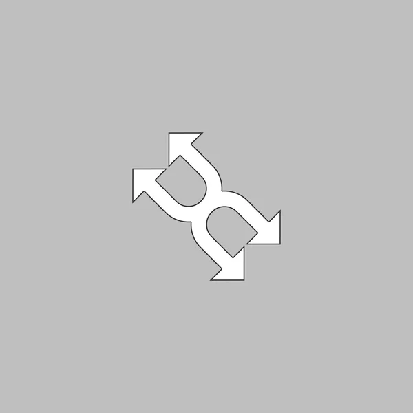 Vier pijlen computer symbool — Stockvector