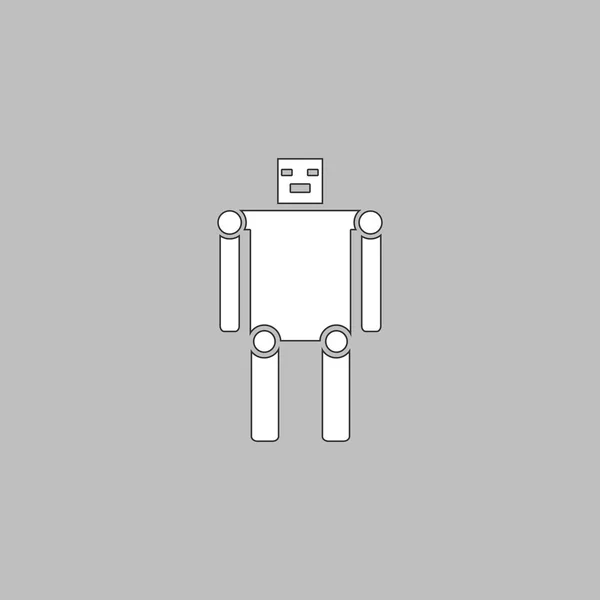 Robot ordinateur symbole — Image vectorielle