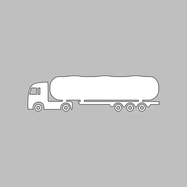 Yakıt kamyonu bilgisayar simgesi — Stok Vektör