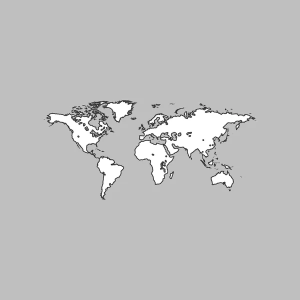 विश्व मानचित्र कंप्यूटर प्रतीक — स्टॉक वेक्टर