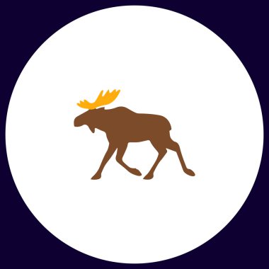 Moose computer symbol vector