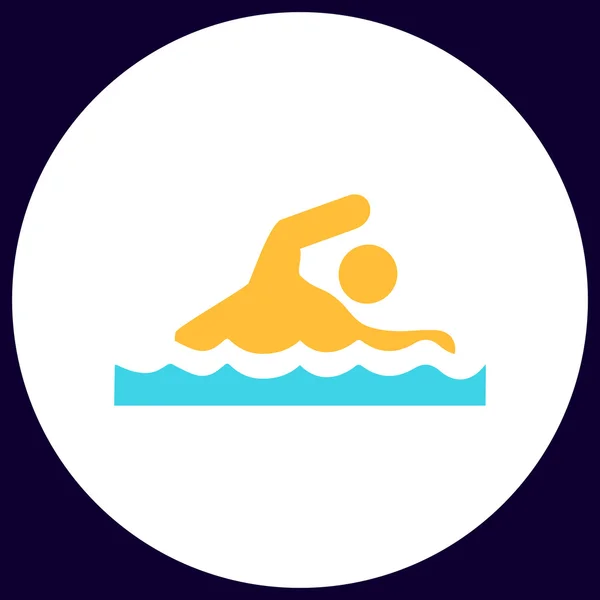 Symbol počítače plavání — Stockový vektor