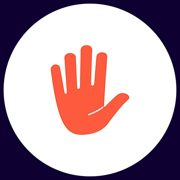 Stoppen met hand computer symbool — Stockvector