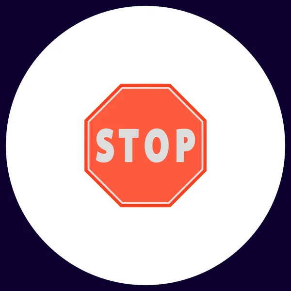 Vector stoppskylt ikonen dator symbol — Stock vektor