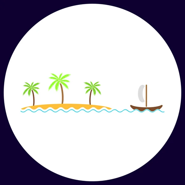 Υπολογιστή σύμβολο του νησιού — Διανυσματικό Αρχείο