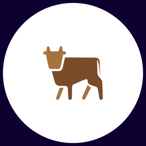Simbolo del computer di mucca — Vettoriale Stock