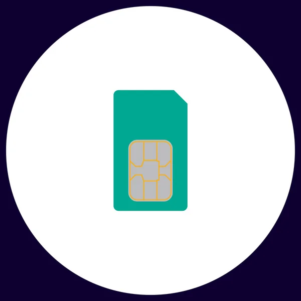 Symbole d'ordinateur de carte SIM — Image vectorielle