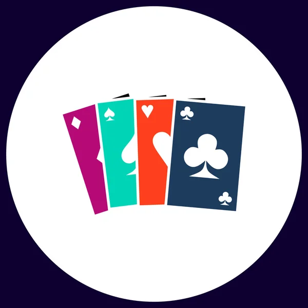 Poker karty počítače symbol — Stockový vektor