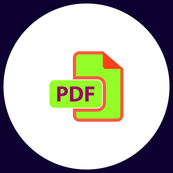 PDF počítače symbol — Stockový vektor