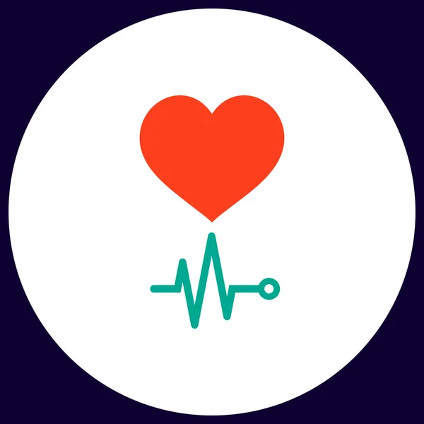 Symbole ordinateur cardiogramme — Image vectorielle