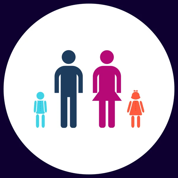 Happy Family symbole de l'ordinateur — Image vectorielle