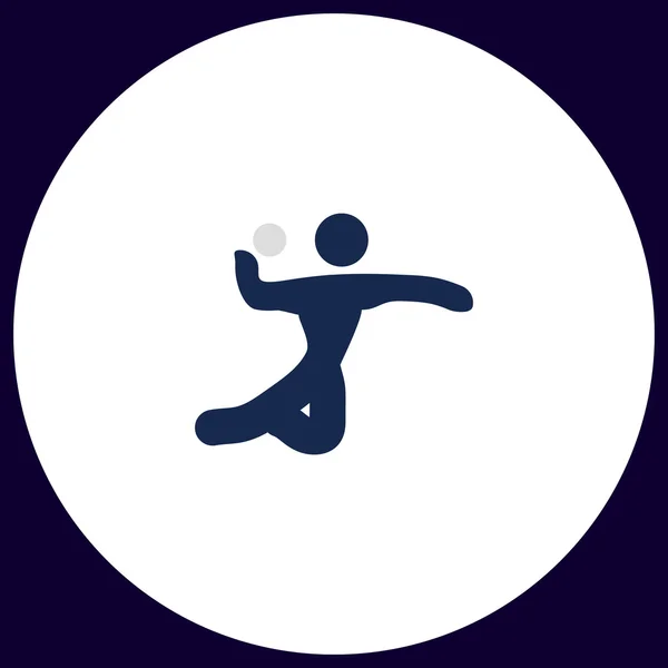 Símbolo do computador de voleibol — Vetor de Stock