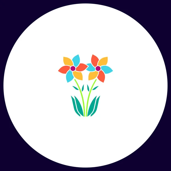 Símbolo flor ordenador — Archivo Imágenes Vectoriales