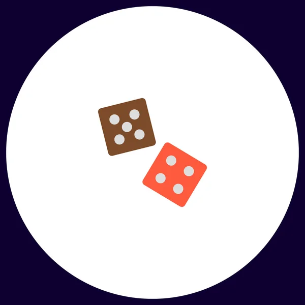 Symbol počítačové hry kostky — Stockový vektor