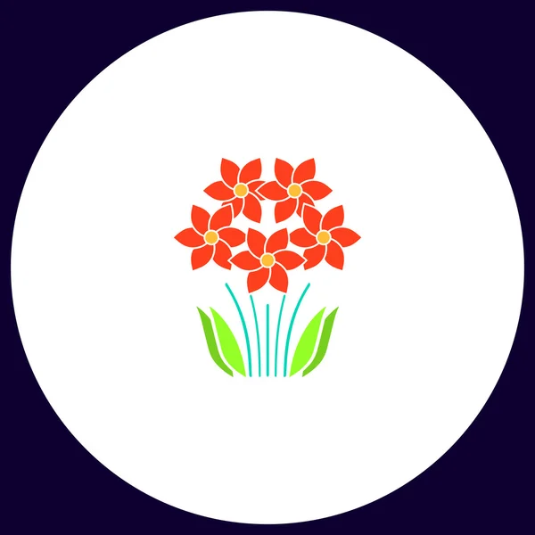 Fleurs ordinateur symbole — Image vectorielle