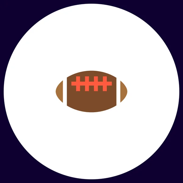 Símbolo ordenador pelota de rugby — Vector de stock