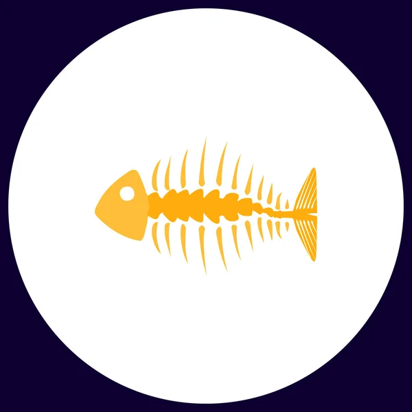 Symbole de l'ordinateur Fishbone — Image vectorielle