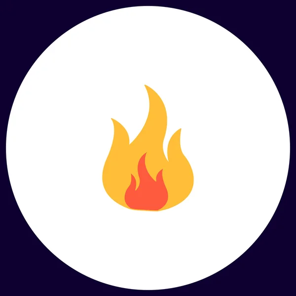 Fuego símbolo de ordenador — Vector de stock