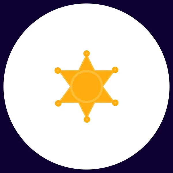 Sheriff-Stern-Computersymbol — Stockvektor